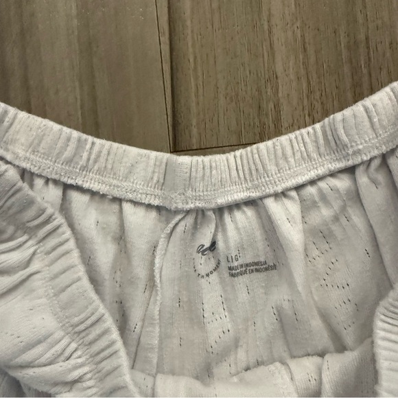 Aerie White Off Duty Pointelle Tank Top and Trouser PJ Pajama Set - Picture 4 of 9